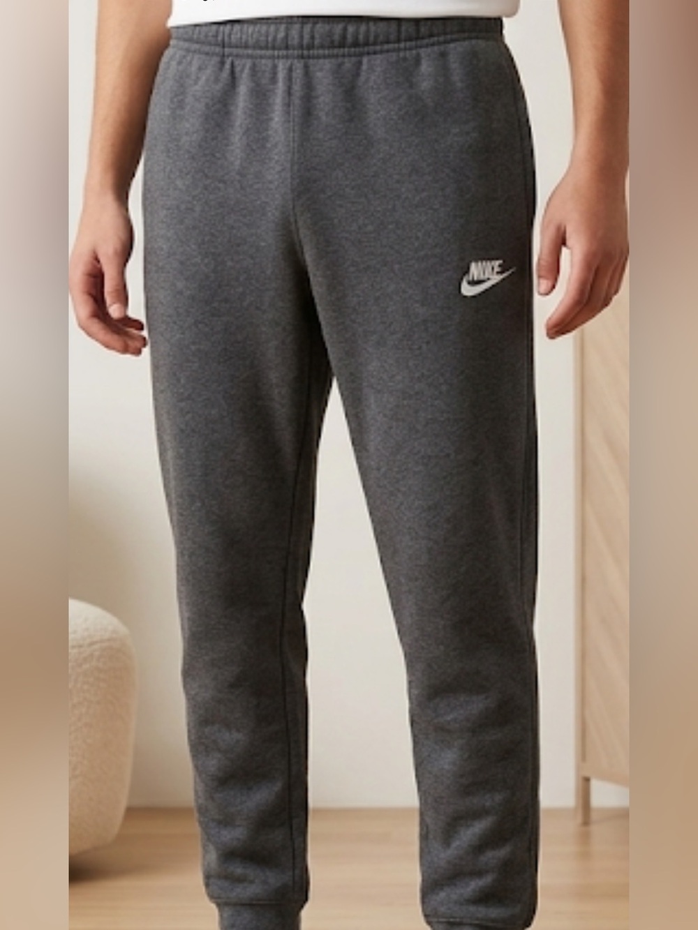Nike Men's Club Fleece Joggers Grey Sweatpants Size XS